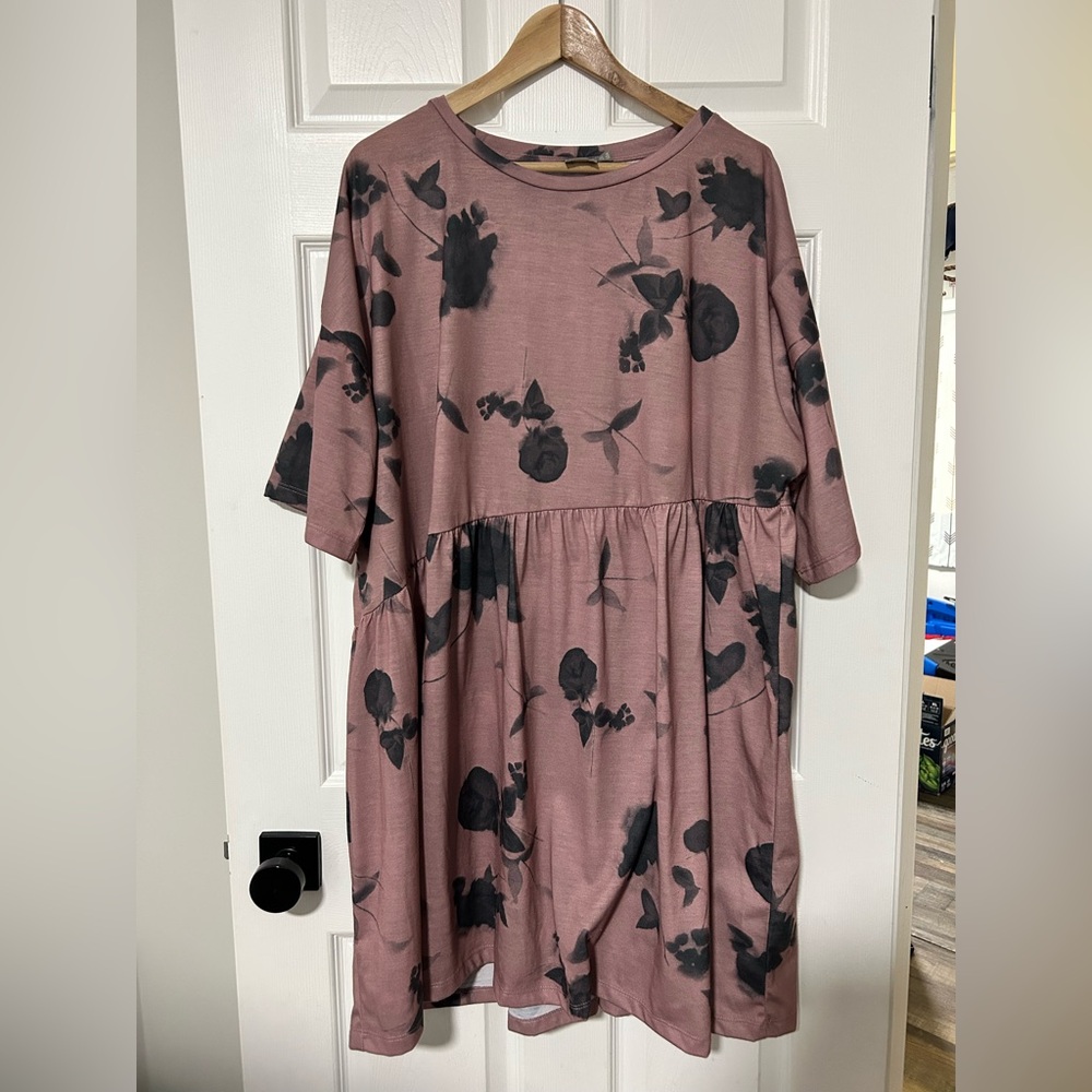 ASOS Mauve and Black Floral Dress